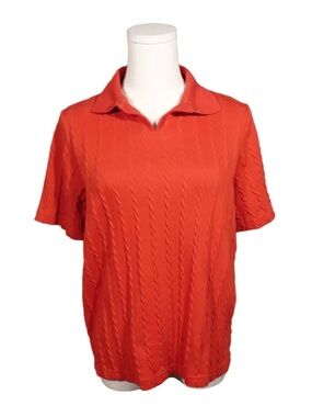 Blair Orange Short-Sleeve Polo Tee